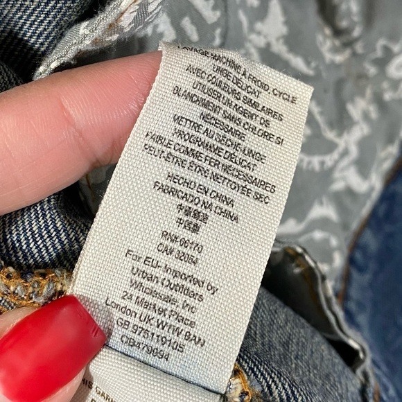 Free People fitted indigo button up denim jacket size S - Picture 9 of 11